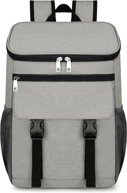 GoolRC Isolierter Kühlrucksack mit großer Kapazität, wasserdichte Picknick-Kühltasche, Grau und Orange - Bild 1