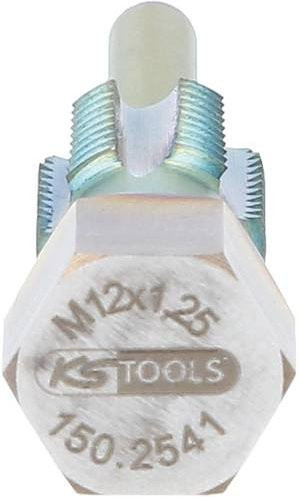 KS Tools Gewindeschneider mit Führungsbolzen für Temperatursensoren M12 x 1,25 in Silber - Bild 1