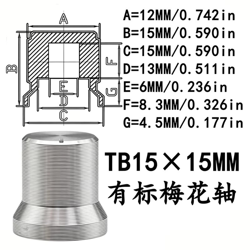 5 Stück Drehknopf aus Aluminiumlegierung in Schwarz für Potentiometer und Geschwindigkeitsregler mit 6mm Blumenschaft, Durchmesser: 15 x 15 mm - Bild 2