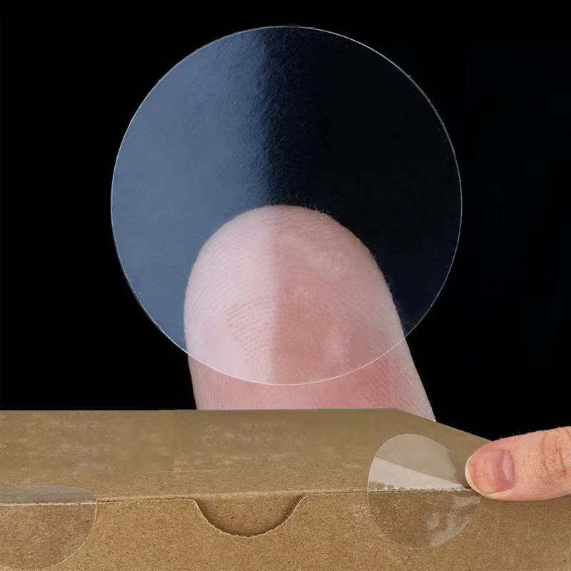 500 runde transparente PVC-Aufkleber für Einzelhandelsverpackungen und Umschlagversiegelungen in 1 Zoll und 1,5 Zoll - Bild 2