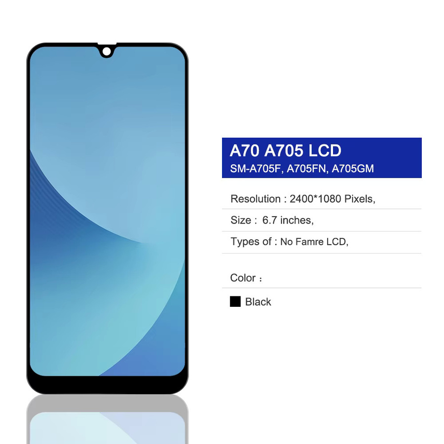 Samsung A70 A705 LCD Display mit Rahmen und Touchscreen Baugruppe in Schwarz 6.7 Zoll - Bild 3