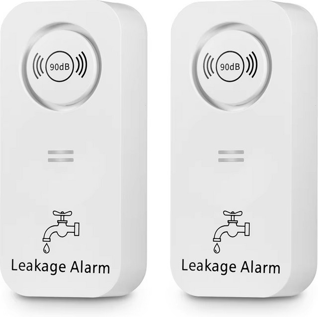 KERUI Wasserleck-Alarmmelder in Weiß mit 90 dB, kabelloser Wassersensor zur Überwachung von Lecks und Tropfen für das KERUI-Alarmsystem - Bild 1