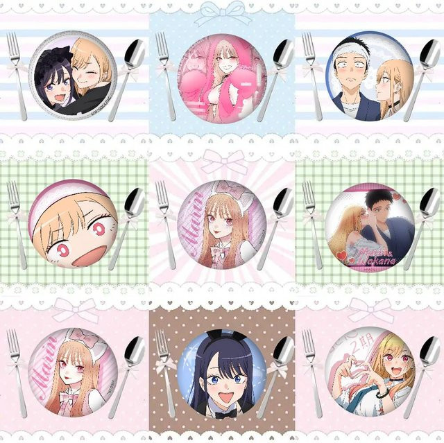 Anstecknadeln My Dress Up Darling M-Marin Anime, Weißblech, Bunt - Bild 1