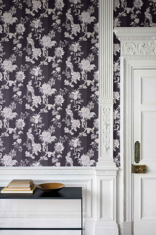 Cole & Son Tapete Zerzura Non-Woven mit floralem und botanischem Muster in Slate Grey und Blush Pink - Bild 2