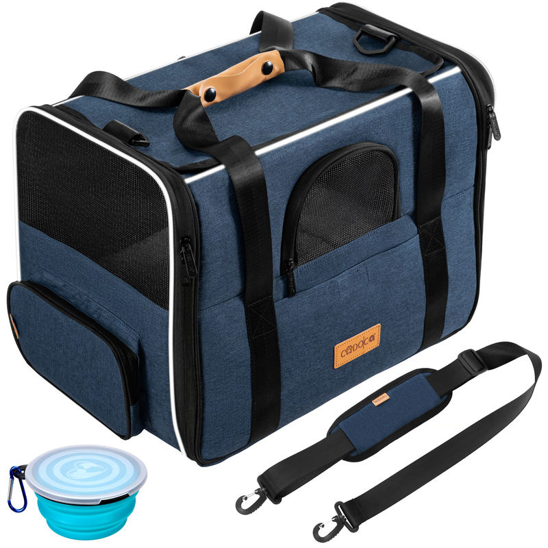 Katzentransportbox CADOCA in Blau für bis zu 20 kg, B/T/H: 44 x 34 x 31 cm - Bild 2