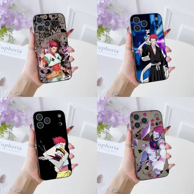 Anime Hisoka Handyhülle aus weichem Silikon für iPhone 11 bis iPhone 17 Pro Max Plus Air Mini in Schwarz und Multicolour - Bild 1
