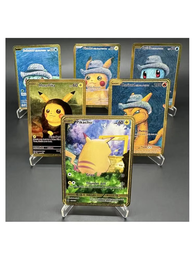 Potdemiel Pokémon Metall-Karten, Pikachu, Glurak, Bunt / Mehrfarbig - Bild 2