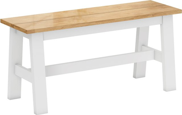 HOMCOM Küchenbank aus Holz in Eiche, moderne Sitzbank für Esszimmer und Schlafzimmer, B/T/H: 95 x 30 x 45 cm - Bild 1