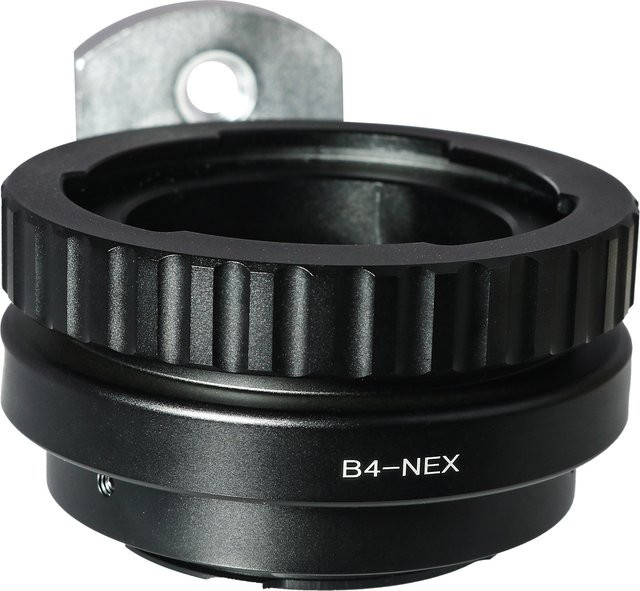 Sony Adapterring für B4 2/3 Zoll Objektiv auf Sony E/FE Mount, Schwarz, kompatibel mit Sony A6000, A7, A9, A1 und ZV Kameras - Bild 1