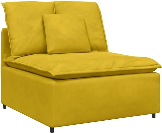vidaXL Modulares Sofa Mittelmodul mit Kissen in Gelb, Breite: 100 cm - Bild 1