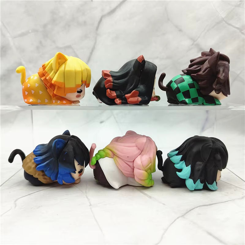 Bandai Demon Slayer Mini Figur, 6-teiliges Set, PVC Modell Puppe - Bild 3