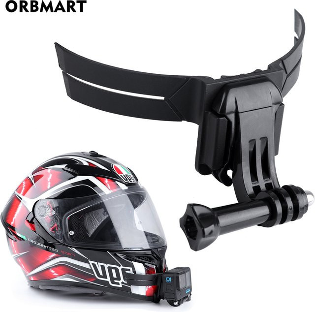 Motorradhelm Kinnständer Halterung für GoPro Hero 7 8 9 10 11 und Action Kameras in Schwarz - Bild 1