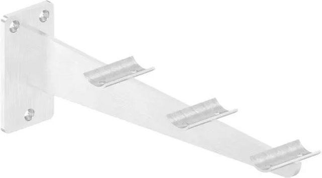 FeNau Tablettrutschenträger aus Edelstahl in Silber für Ø 33,7 cm - Bild 1