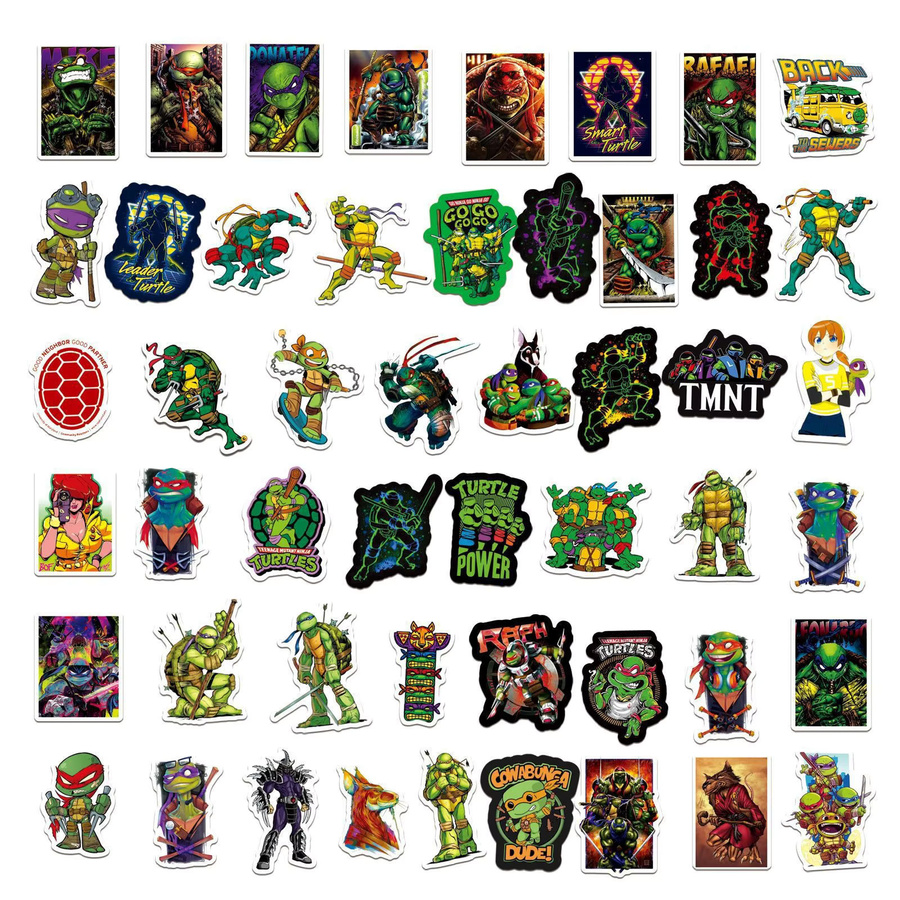 Teenage Mutant Ninja Turtles Aufkleber, 50-teiliges Set, bunt - Bild 2