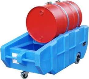 Bauer Südlohn GREEN-LINE Fahrbare PE-Auffangwanne WPT 230 aus Polyethylen in Blau, B/T/H: 74 x 64 x 44 cm - Bild 1