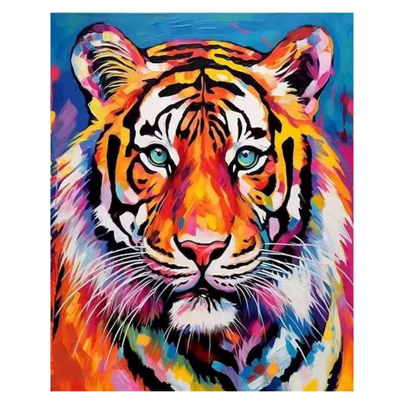 huacan Malen nach Zahlen Kits Bunte Tiger, DIY Digitale Ölgemälde, Set / Bundle - Bild 5