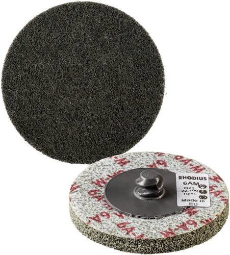 Rhodius TOPline VKS QUICK Schleifvlies 10 Stück, Farbe Grau, Durchmesser: 51 mm, Körnung: 6A-medium, für Edelstahl, Stahl und NE-Metalle - Bild 1
