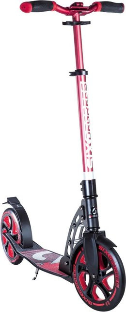 Six Degrees Aluminium Scooter mit Klappmechanismus und Ständer Rot GS-geprüft - Bild 1
