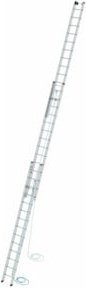 MUNK Aluminium-Seilzugleiter 3-teilig in Silber mit 3 x 16 Sprossen - Bild 1