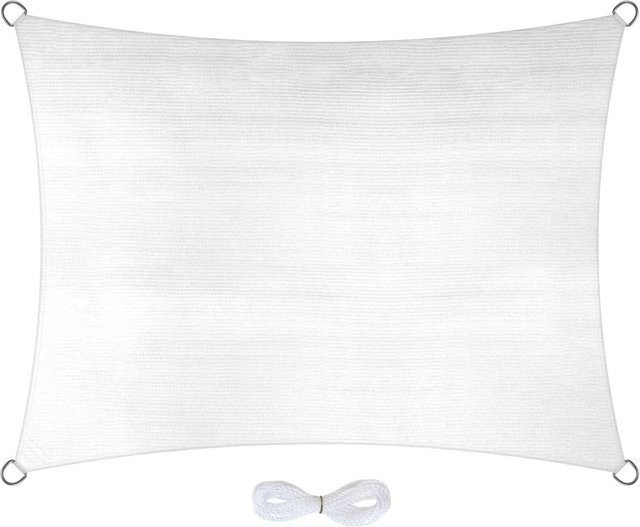 Jardinion Sonnensegel Rechteck Weiß B/B/H: 400 x 300 cm aus HDPE und Polyester - Bild 1