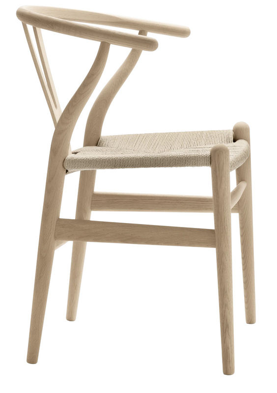 Carl Hansen & Søn CH24 Y Wishbone Stuhl aus Eiche mit weißer Papierkordel - Bild 4