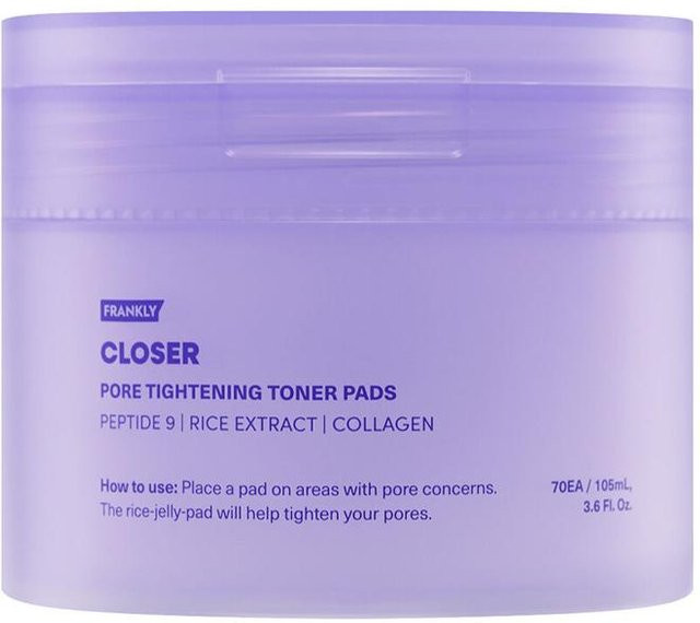 FRANKLY Closer Toner Pad, 105 ml, Reisextrakt, Unisex - Bild 1
