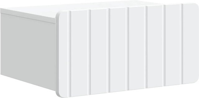 vidaXL Wandmontierter Nachttisch in Weiß aus Holzwerkstoff, B: 49 cm, T: 34,5 cm, H: 24 cm - Bild 1