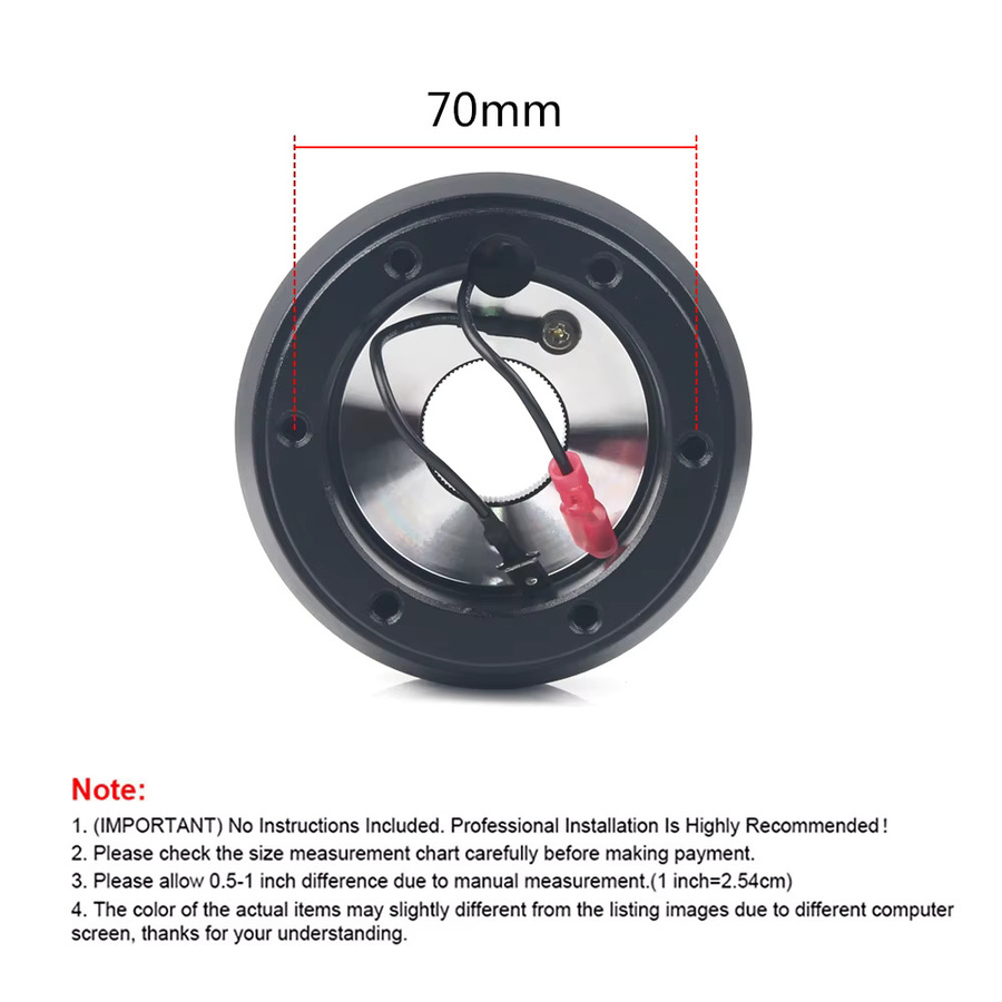 181H Racing Lenkrad-Kurznabenadapter in Schwarz passend für VW Golf, Jetta, Passat, Seat Ibiza und Volkswagen Corrado - Bild 2