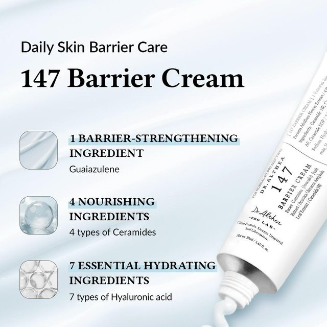 DR.ALTHEA 147 Barrierecreme, 50 ml, Ceramide, Azulén, Empfindliche Haut - Bild 1