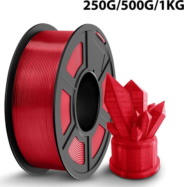 3D Maliang PETG Filament Transparent Rot für FDM 3D-Drucker 1,75mm - Bild 1