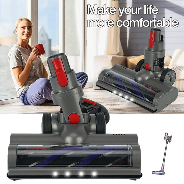 Universeller Dyson Bürstenkopf in Grau für V7, V8, V10 und V11 zur Reinigung von Böden und Teppichen, drehbar und abnehmbar - Bild 1