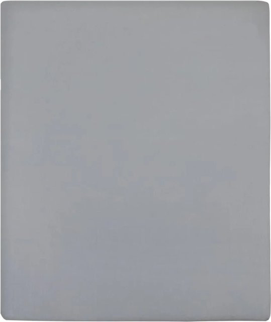 2er-Set vidaXL Spannbettlaken aus Jersey Baumwolle in Grau, B/T: 180 x 200 cm - Bild 1