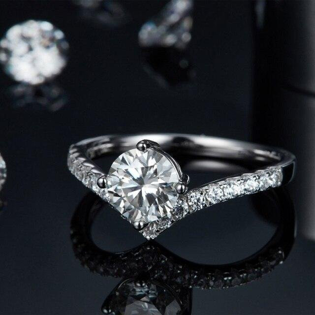 Ring 925 Silber, Moissanit, Damen - Bild 1