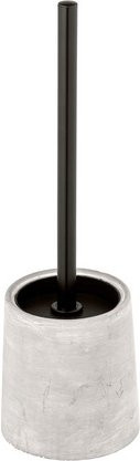 WENKO WC-Garnitur Villena in Grau mit Bürste aus Stein, Höhe: 38 cm, Breite: 11,5 cm - Bild 1