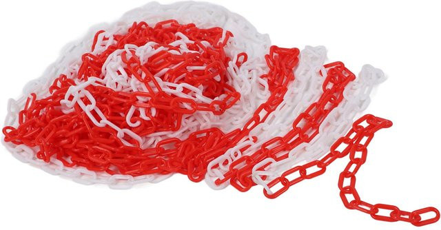 Aimo Sicherheitsbarriere Verkehrskette und Kegelpfosten aus PVC-Kunststoff in Rot/Weiß - Bild 1