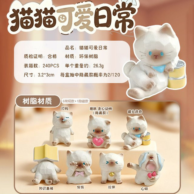 52TOYS Cat Pai Cat Daily Series Deko-Blindbox, Puppen - Bild 1