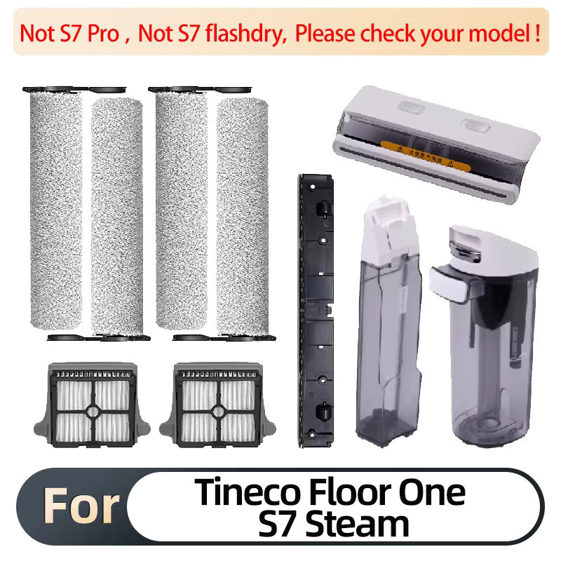 Tineco Original Zubehör Set für FLOOR ONE S7 Nasstrocken Sauger mit Wassertank, Bürsten, Rollen und HEPA-Filter in Weiß - Bild 2