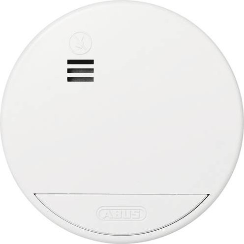 ABUS Funk-Rauchwarnmelder RWM165 weiß, vernetzbar mit 10-Jahres-Batterie, Durchmesser: 10,2 cm, Höhe: 3,6 cm - Bild 1