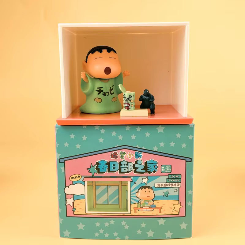Bandai Crayon Shin chan Anime Charaktere Frühling Home Serie Blind Box Modellfiguren aus Kunststoff, mehrfarbig - Bild 2