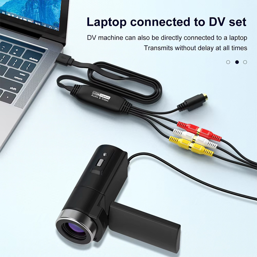 ALLOYSEED USB Video Capture Card RCA zu USB Konverter für VHS, DVD und VCR, Schwarz - Bild 5