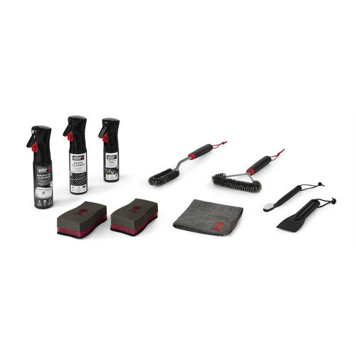 Weber Reinigungs-Set für Gasgrills aus Edelstahl, Mikrofaser und Kunststoff, schwarz/rot, B: 34,0 cm, L: 59,5 cm - Bild 2