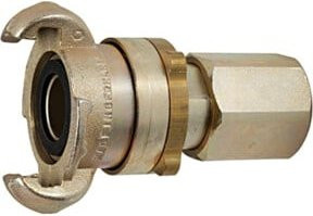 Riegler Sicherheits-Klauenkupplung aus Messing mit Innengewinde G 1, DN 17, Farbe Silber - Bild 1