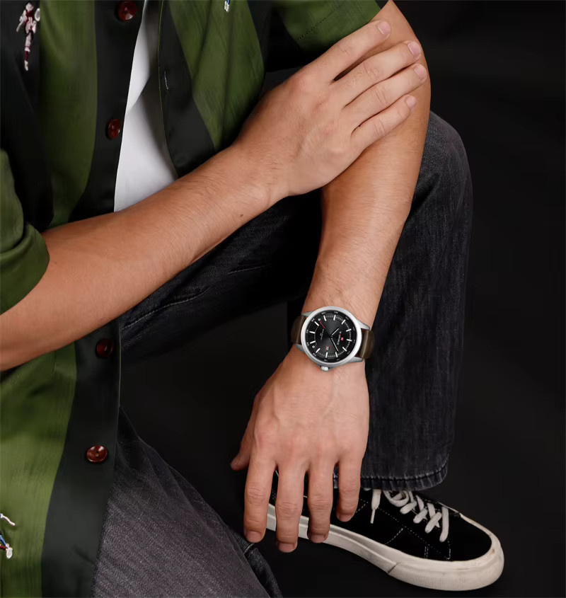 Naviforce Armbanduhr, Quarz, Leder, Schwarz, Herren - Bild 2