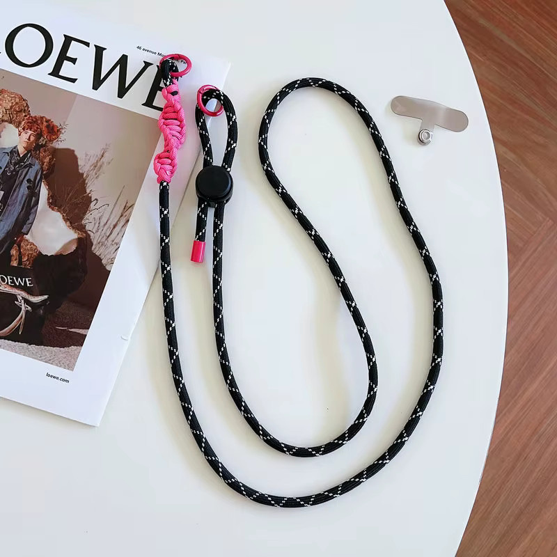 Universal Telefon-Lanyard in Pink mit verstellbarem Durchmesser und Anti-Verlust-Handgelenkschlaufe als Umhängetasche und Schulterband - Bild 3