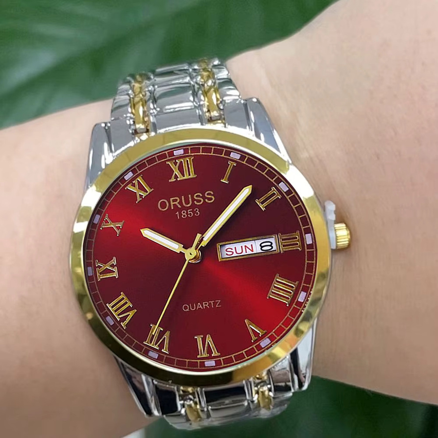 ORUSS Armbanduhr Edelstahl, Quarz, Schwarz, Herren - Bild 2