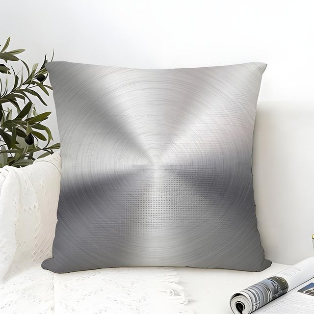 JMG Clothing Kissenbezug aus Leinen und Polyester in Grau mit gebürsteter Metall-Textur, B/B: 30 x 30 cm - Bild 1