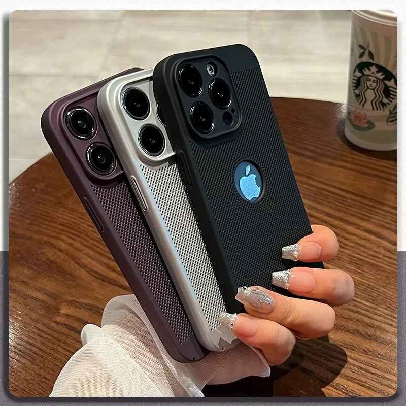 Harte Stoßstange Schutzhülle mit Wärmeableitung für Apple iPhone Modelle in Silber - Bild 2