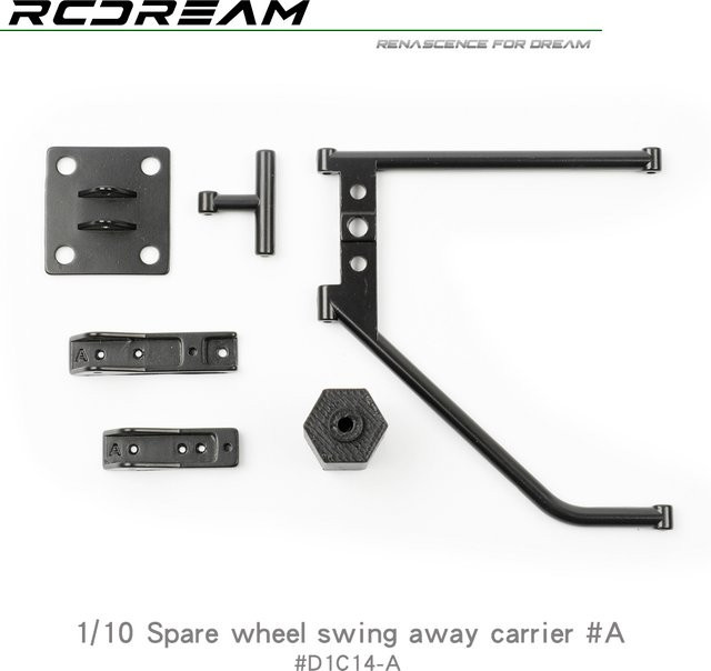 RCDream Reserverad Swing Away Carrier, Ersatzradreifen, 1/10 - Bild 1