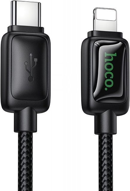 HOCO U146 Daten- und Ladekabel USB-C auf Lightning, 30W, Schwarz, 1,2 m - Bild 1