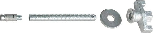 Fischer Diamantbohrgerätebefestigung FDBB 16/50 Set aus Stahl in Silber, Durchmesser: 16 mm, Länge: 50 mm - Bild 1
